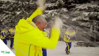 Sneboldskamp med japanerne  To på ski [upl. by Euqirdor182]