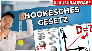 Hookesches Gesetz einer Feder Übungsaufgaben [upl. by Namqul54]