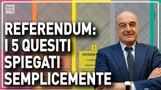 IL REFERENDUM GIUSTIZIA SPIEGATO FACILE ▷ MICHETTI MOSTRA I 5 QUESITI quotPERCHÉ Sì PERCHÉ NOquot [upl. by Bruning]