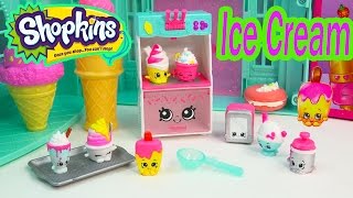 Shopkins Season 3 Playset Cool amp Creamy Collection Food Fair Exclusive Ice Cream Toy Video Unboxing [upl. by Analim]