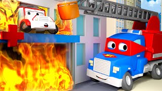 LOspedale va a Fuoco  Carl il Super Truck a Car City 🚚Cartone animato per i bambini [upl. by Mauretta]