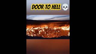 Inside the Door to Hell  the crater that has burned for decades DarvajaCrater shorts 😱 [upl. by Idid]