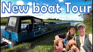 10 An inside tour of our new narrowboat Thistle amp Rose our tiny home on the English canals [upl. by Naols]