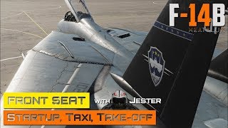 DCS World  F 14  Front Seat  Startup Taxi Takeoff with Jester [upl. by Fry]