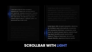 Scrollbar With Light Using HTML amp CSS  CSS Scrollbar [upl. by Ahsiened]