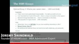 Breakdown of 2010 Harvard Business School Admissions Essays [upl. by Retswerb]