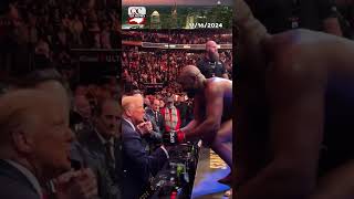 Jon Jones hands UFC heavyweight belt to President Trump BIG MAGA move 🇺🇸🇺🇸 politics trump usa [upl. by Arednaxela]