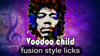 Voodoo child fusion style solo improv lesson with tabs [upl. by Wanonah]