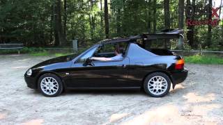 054x Racing  Honda CRX Del Sol ESIE Transtop Roof Removal [upl. by Kim]