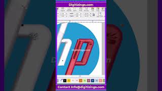 HP Logo Digitizing for Embroidery  1 Minute Digitizing For Embroidery digitizing embroidery [upl. by Panthea]