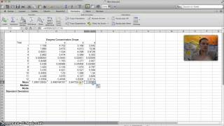 Calculating Mean Median Mode amp Standard Deviation in Excel [upl. by Sesom]