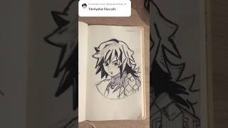 Giyuu Tomioka💧💧art drawing anime demonslayer giyuutomioka [upl. by Sim448]