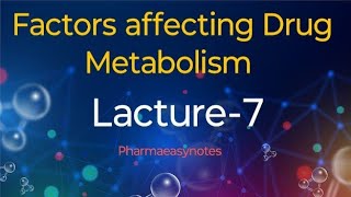 Factors affecting Drug Metabolism including stereochemical aspectsPharmaeasynotesBP402P [upl. by Uolyram]