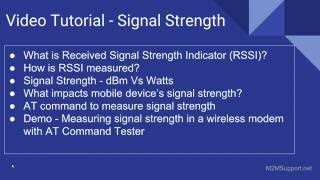 M2MSupportnet  Signal Strength [upl. by Gautious362]