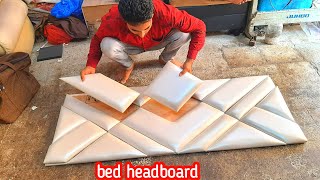 how to make headboard at home with plywoodबेडरूम के लिए हेडबोर्ड कैसे बनाएं [upl. by Burkhard]