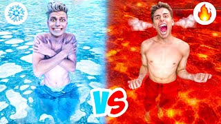 HOT vs COLD Pool Challenge [upl. by Oyam]