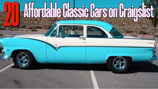 Affordable Classic Car Treasures  20 Craigslist Finds for Sale by Owner [upl. by Kimmel]