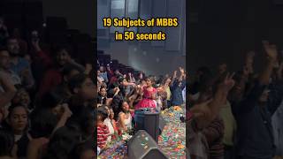 19 Subjects of MBBS in 50 seconds 😱 mbbsaiimsneetneet2025neetmotivationneetaspirantmedico [upl. by Charie]