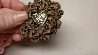 Crocheted flowers using ribbon 001MOV [upl. by Questa]