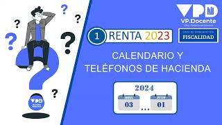 PLAZOS DECLARACIÓN EN 2024  RENTA 2023 1 [upl. by Mahda497]