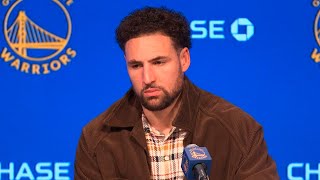 Klay Thompson Reacts to Podzs Comments Full Postgame Interview [upl. by Otrebire]