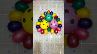 Beautiful 3Colors Football Balloons and 21Mini Rainbow Balloon Popping Reverse ASMR Satisfying🎈❤️⚽️ [upl. by Inaflahk441]