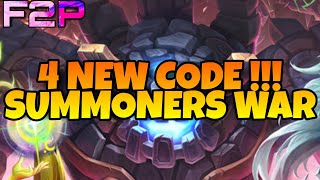 4 NEW CODE  SUMMONERS WAR [upl. by Saitam]