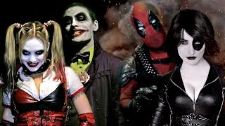 JOKER amp HARLEY QUINN vs DEADPOOL amp DOMINO  Super Power Beat Down Episode 16 [upl. by Rodina]