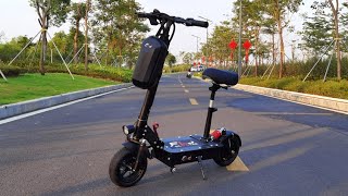 1200w 48v 10inch electric scooter with seat easy folding and comfortable driving [upl. by Moreland572]