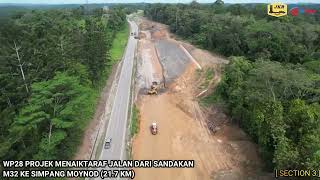 Kemajuan terkini Lebuhraya Pan Borneo Sabah Pakej Kerja 28 [upl. by Nored]