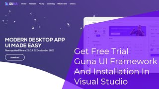 How To Get a FREE TRIAL for GunaUI framework amp Add GunaUI To VisualStudio [upl. by Attikin]