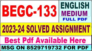 BEGC 133 solved assignment 202324  begc 133 solved assignment 2024  ignou begc133 2024 [upl. by Ula946]