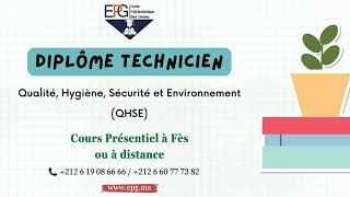 Diplôme Technicien en Qualité Hygiène Sécurité et Environnement QHSE [upl. by Nagard]