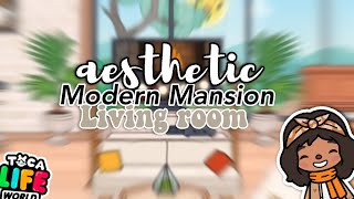 Aesthetic living room Modern Mansion🏠 🛋 🧺 Toca boca 🌎 Toca life world [upl. by Ennailuj878]