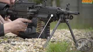 FN Minimi Mk3 FN Herstal 556mm 762mm light machine gun Milipol 2013 internal state security exhibi [upl. by Gnuhp]