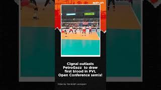 Cignal outlasts PetroGazz to draw first blood in PVL Open Conference semis shorts [upl. by Rufford485]