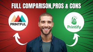 Printful vs Printify in 2024 Full Comparision Pros amp Cons [upl. by Aritak]