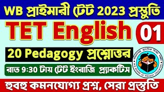 WB TET 2023 English Pedagogy Mock Practice Set 01  20 English Pedagogy Questions englishpedagogy [upl. by Samoht]