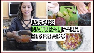 JARABE NATURAL PARA LA TOS MEDICINA ALTERNATIVA DE GENJIBRE CEBOLLA RESFRIADO FLEMA REMEDIO CASERO [upl. by Bezanson381]