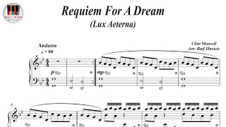 Requiem For A Dream Lux Aeterna  Clint Mansell Piano Sheet Music Piano Tutorial [upl. by Nevak863]