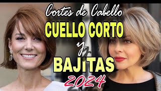 TENDENCIA CABELLO 2024 ✂️ ALARGA el CUELLO y ESTILIZA tu FIGURA MUJERES de CUELLO CORTO y BAJITAS [upl. by Anelaf]