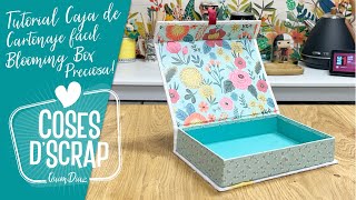 Tutorial Caja de Cartonaje fácil y preciosa Blooming Box [upl. by Ardnuassak]