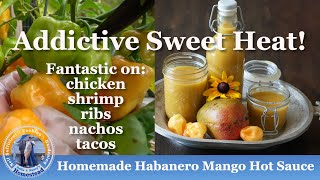 How to make Homemade Habanero Mango Hot Sauce  Addictive Sweet Heat [upl. by Adgam]