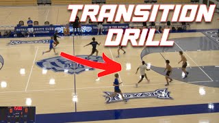 Basketball Defense Transition Drill  quotBYUquot [upl. by Odille]