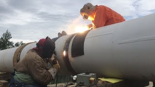 30 Inch Spool Piece  Welding  Pipeline Fabrication [upl. by Aniuqaoj]