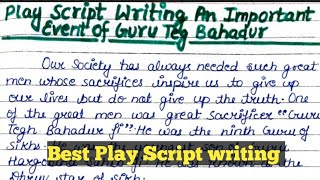 Play script Writing An important Event Of Guru Tegh BahadurAn Important Event of Tegh Bahadur [upl. by Zacharia]