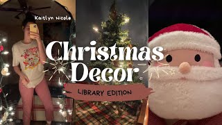 ✨decorating my home library for christmas✨ [upl. by Woodsum]