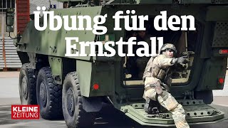 Militärübung für den Ernstfall in Gleisdorf [upl. by Coral]