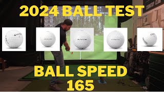 Ball Test 2024  165 mph Ball Speed  TP5X vs LEFT DASH vs PRO V1 vs AVX vs LEFT DOT [upl. by Anovad197]