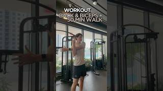 Back and Biceps  50 Min Walk Workout 🦁 [upl. by Jon]